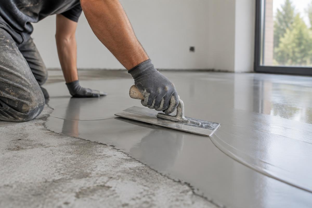 Applicazione di resina sopra un pavimento esistente preparato
